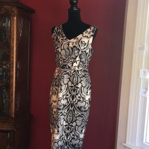 Paper  Black and Creme Doll Dress